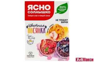 КАША Б/П "ЯСНО СОЛНЫШКО" ОВСЯНАЯ ЦВЕТНАЯ ОВСЯНКА АССОРТИ 6Х40Г