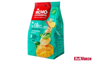 МЮСЛИ "ТРОПИЧЕСКИЕ ФРУКТЫ" ЗАПЕЧЕННЫЕ 300Г (ЯСНО СОЛНЫШКО)