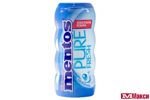ЖЕВАТЕЛЬНАЯ РЕЗИНКА "MENTOS" PURE FRESH СВЕЖАЯ МЯТА 30Г (VAN MELLE)