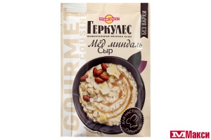 КАША (РУС.ПРОДУКТ) "ГЕРКУЛЕС" GOURMET МОМЕНТАЛЬНАЯ ОВСЯНАЯ 40Г В АССОРТ.(с сыром, миндалем и медом)