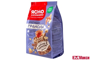ГРАНОЛА "ЯСНО СОЛНЫШКО" ХРУСТЯЩАЯ СОЛЕНАЯ КАРАМЕЛЬ-АРАХИС 250Г