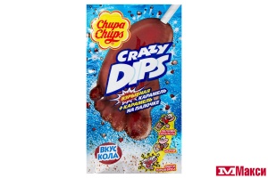 КАРАМЕЛЬ НА ПАЛОЧКЕ "CRAZY DIPS" СО ВКУСОМ КОЛЫ 14Г (Ч-ЧУПС)