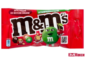 ДРАЖЕ "M&M'S" ВИШНЯ 36Г (МАРС)
