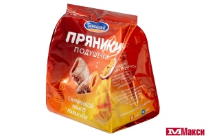ПРЯНИКИ "ПОДУШЕЧКИ" С НАЧИНКОЙ МАНГО-МАРАКУЙЯ 300Г (ПК БЕЖИЦКИЙ)