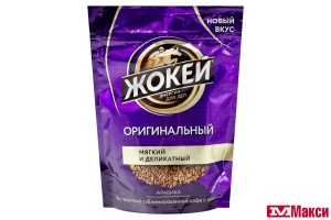 КОФЕ СУБЛИМИРОВАННЫЙ "ЖОКЕЙ" ОРИГИНАЛЬНЫЙ АРАБИКА С ДОБАВЛЕНИЕМ ЦИКОРИЯ 180Г ПАКЕТ (ОРИМИ)