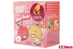 НАПИТОК ЧАЙНЫЙ "CURTIS" WOW DROP AKAI TSUKI 15ПИРАМИДОК (МАЙ)