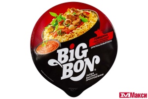 ЛАПША БЫСТРОГО ПРИГОТОВЛЕНИЯ "БИГ БОН" 85Г (РОЛЛТОН)(говядина+соус "томатный с базиликом")