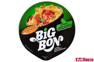 ЛАПША БЫСТРОГО ПРИГОТОВЛЕНИЯ "БИГ БОН" 85Г(курица+соус"сальса")