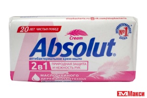 МЫЛО ТУАЛЕТНОЕ "ABSOLUT" 90Г(classic нежное)