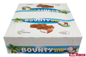 ШОКОЛАДНЫЙ БАТОНЧИК "BOUNTY" ТРИО 82,5Г  (МАРС)