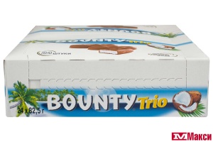 ШОКОЛАДНЫЙ БАТОНЧИК "BOUNTY" ТРИО 82,5Г  (МАРС)