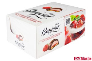 ДЕСЕРТ "БОНЖУР" 29Г (КОНТИ)(клубника со сливками)