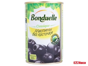 маслины "бондюэль" без косточки 300г ж/б с ключом